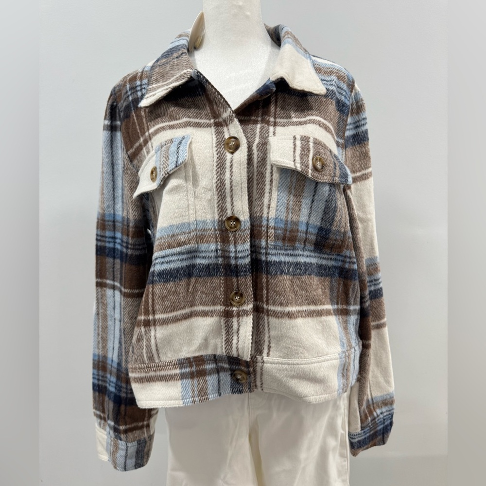 Plaid Button-Up Shacket